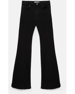 Pull&Bear Skinny Flared Jeans - Black