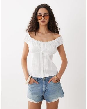 Cotton On Jamie Off The Shoulder Top - White