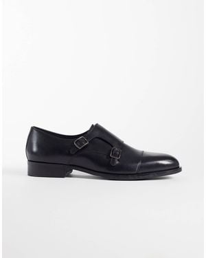ASOS Monk Shoes With Buckled Straps - Blue