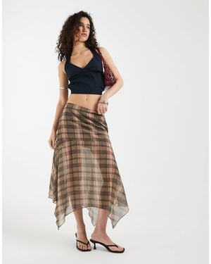 Motel Sedra Chiffon Midaxi Skirt - White