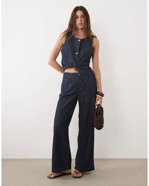 Mango – lia – locker geschnittene jeans - Blau