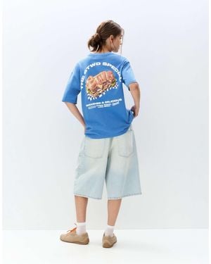 Pull&Bear – t-shirt - Blau