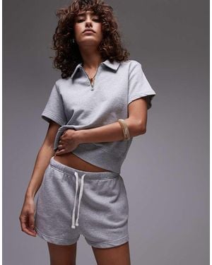 ARKET Pantalones Cortos Grises De Chándal Sin Cierres De Algodón Puro De