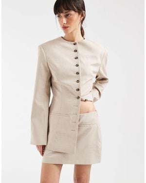 ASOS Tailored Micro Skirt - Natural