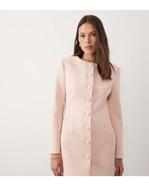 Wanderdoll Vestido De Sastre Corto Rosa Pastel Estructurado Con Detalle De Hombreras Premium Pippa Exclusivo De