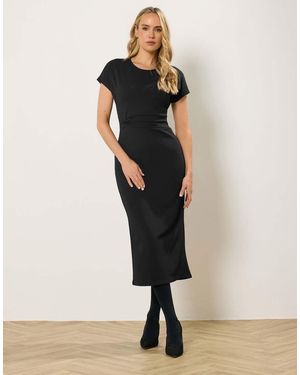 Long Tall Sally Short Sleeve Midi Dress - Black