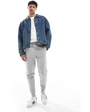 Threadbare Cotton Blend 'Trifoliate' Joggers - Blue