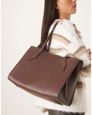 ASOS Boxy Tote Bag - Brown