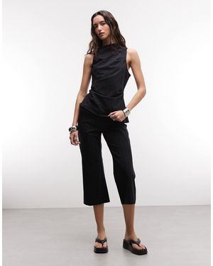 Weekday Pantaloni Sartoriali Corti A Righe - Blu
