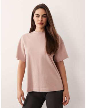 4505 Icon Heavyweight Cotton Oversized T-shirt With Quick Dry Finish - Pink