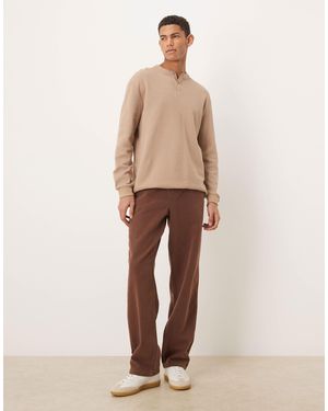 ASOS Pantalon baggy en toile - marron vintage délavé - Neutre
