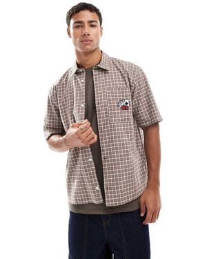 Hollister Embroidered Short Sleeve Shirt - Grey