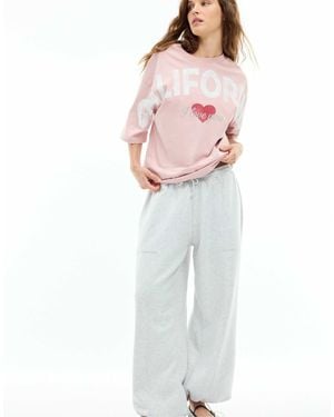 Stradivarius T-shirt mit california-print - Pink