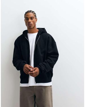 ASOS Essentials Extreme Oversized Zip Through Hoodie - Blue