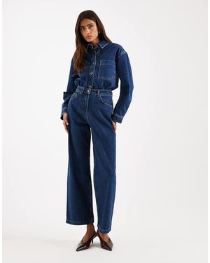 4th & Reckless Denim Jeans Met Rechte Pijpen - Blauw