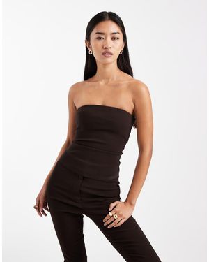 Collusion Top Con Escote Palabra De Honor De (Parte De Un Conjunto) - Negro