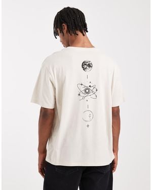 Jack & Jones T-shirt With Celestial Back Print - White
