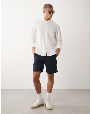 SELECTED Elasticated Waistband Shorts - White