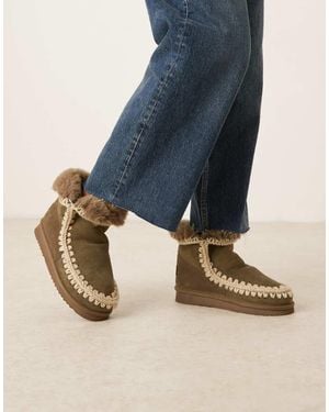 Mou 18 Shearling Suede Boots - Blue