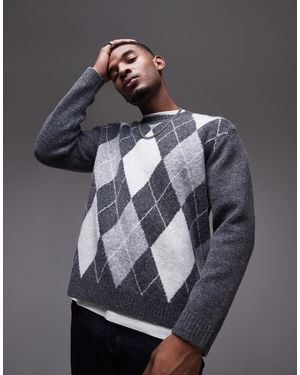 TOPMAN Crew Jumper - Grey