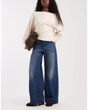 Levi's Mittelhohe wide-leg-jeans aus denim - Blau