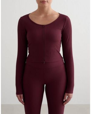 Aim'n Geribbeld Performance Vest Met Rits - Rood