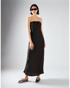 NARRATED Bias-Cut Strapless Midaxi-Dress - White