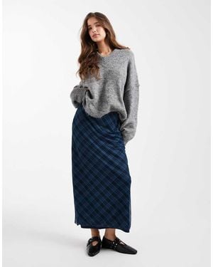 Mango Teen Mesh Maxi Skirt - Blue