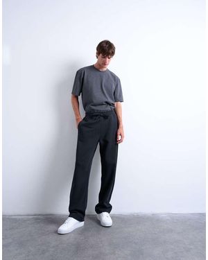 TOPMAN Heavyweight Straight Leg Joggers - White
