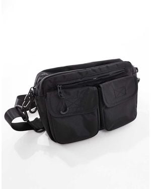 ASOS Nylon Pocket Festival Crossbody Bag - White