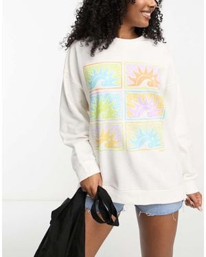 Roxy Morning Hike Oversized Sweat - White