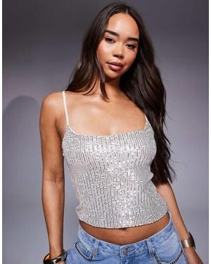 ASOS Sequin Cami Top - Grey