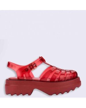 Melissa Possession Platform Ii Jelly Sandals - Red