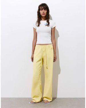 Pull&Bear – gerade geschnittene hose - Natur