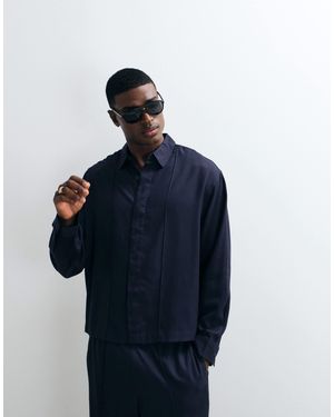 ASOS Premium Boxy Oversized Shirt - Blue