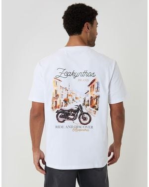 Threadbare Relaxed Fit Peached Cotton T-Shirt - White