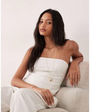 GOOD AMERICAN Essential Suiting Strapless Top Co-Ord - Blue