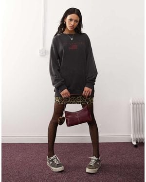 Daisy Street La Embroidery Sweatshirt - Brown