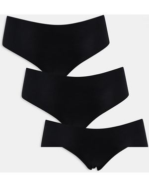 Pieces Confezione Da 3 Slip Neri - Nero