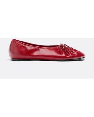 Stradivarius Ballerine Rosse Con Dettaglio Cut-Out - Rosso