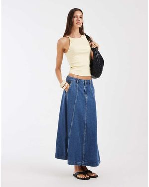 Vero Moda Gonna Lunga Svasata - Blu