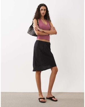 Cotton On Layla Midi Slip Skirt - Black