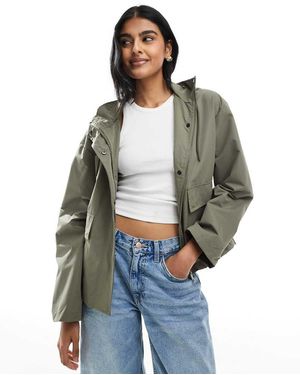 Brave Soul Short Coated Jacket - Green