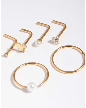 Lovisa Pearl Mixed Nose 6-Pack - Metallic