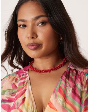 ASOS Asos design curve – halskette - Rot