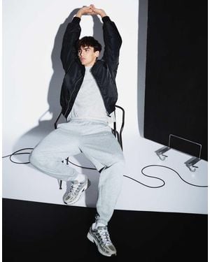 Schott Nyc Ma1 Boxy Fit Hooded Padded Bomber Jacket - Black