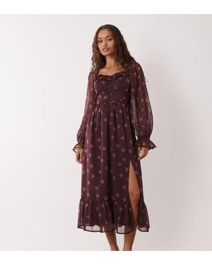 Miss Selfridge Corset Maxi Dress - Red