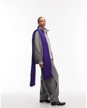 ASOS Tailored Side Pleat Trouser - Blue