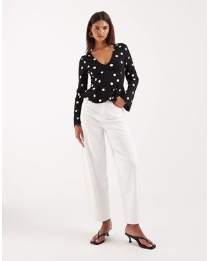Vero Moda Vaqueros De Pernera Barrel Y Talle Alto Billie De - Neutro