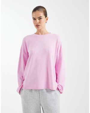 ONLY Round Neck Boxy Knitted Top - Pink